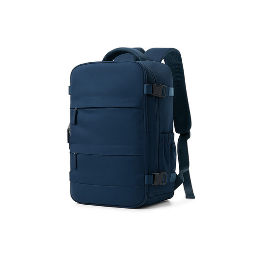 blauer Rucksack mit viel Stauraum
